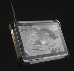 Tablet Phone Military Low-poly 3D model