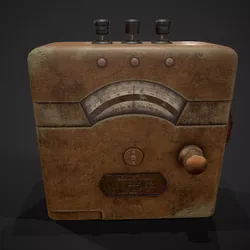 Weston Voltmeter Low-poly 3D model