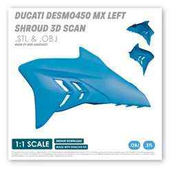 2025 DUCATI DESMO450 MX LEFT SHROUD 3D SCAN (.OBJ & .STL)