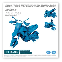 DUCATI 698 HYPERMOTARD MONO 2024 3D SCAN (.OBJ & .STL)