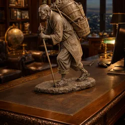 Elder Traveler – Ancient Porter Statue (3D Printable Model)