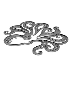 Elegant Octopus 2D Wall Art.stl