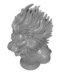 Fire Lion Bust Titan Premium STL Design