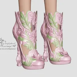 Flower shoes for Monster High G1 doll