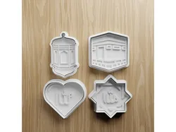 Islamic Ramadan Cookie Cutter STL Bundle | Eid Mubarak Fondant Cutter Set | 3D Printable