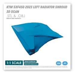KTM SXF450 2023 LEFT RADIATOR SHROUD 3D SCAN (.OBJ & .STL)