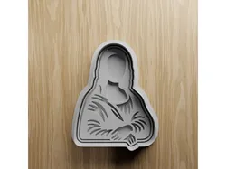 Mona Lisa Cookie Cutter STL | Renaissance Portrait Fondant Cutter | 3D Printable Cookie Stamp
