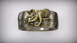 Octopus Tentacle Ring  Kraken Wedding Band