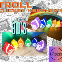 OG 1980's Troll Clicker Keychains