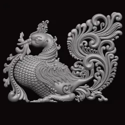 Ornamental Swan Relief – Premium Decorative 3D Model