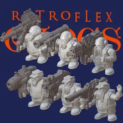 Retro space dwarf heavy weapon thunderers