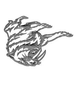 Saber Tooth Tiger 2D Wall Art Decor.stl