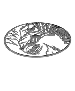 Saber Tooth Tiger Mountain Scene 2D Wall Art