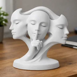 Silent Emotions – Abstract Faces Sculpture