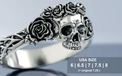 Skull and Roses Ring