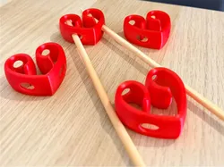 Soporte de Palillos Corazón - Modelo de impresión 3D gratuito