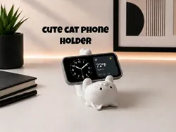 Soporte para teléfono de gato adorable - Modelo de impresión 3D gratuito