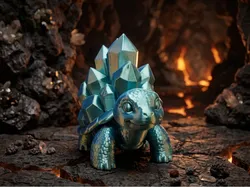 Tortuga de Caparazón de Cristal - Figura Decorativa - Modelo de impresión 3D gratuito