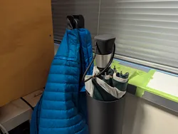 Windowsill Coat Hanger and Umbrella Holder