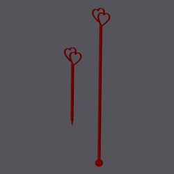 Woven Hearts - Cocktailset with stick and pick v3