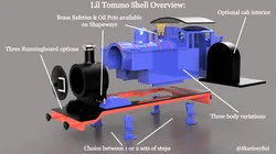 1:76 OO scale "Lil Tommo" Locomotive Shell