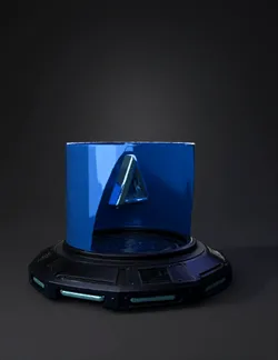 A futuristic central hologram projector 3D sci fi prop Create a cir