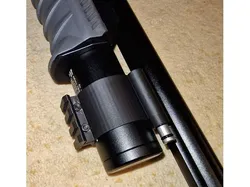 AEA Megalodon front tank clamp with picatinny and card and fill probe holder