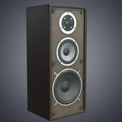 Audio speaker retro Low-poly 3D model