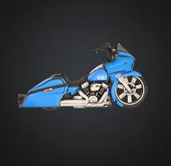 Cartoon Cruiser Motorcycle Key Cain
