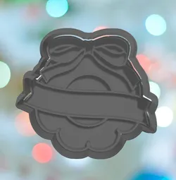 Christmas Wreath Plaque Cookie Cutter