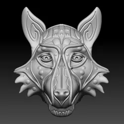 Fox Head Pendant 3D