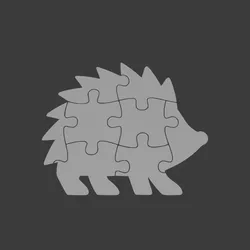 Hedgehog Jigsaw Puzzle – 3D Printable Game