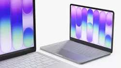 Modern Portable Laptop Computer White 3D model