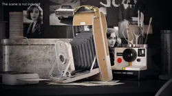Old Vintage Folding Camera 3D model