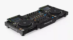 Pioneer DJ System with Double Player and Mixer 3D model