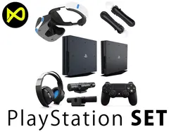 Sony Playstation Complete Set 3D model