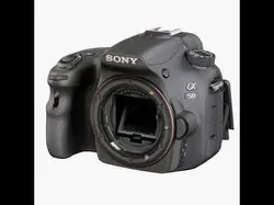 Sony SLT-A58 DSLR camera Low-poly 3D model