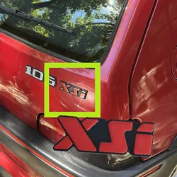 XSI PEUGEOT 106 205 305 306 405 REAR EMBLEM ANAGRAM BADGE