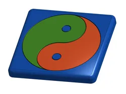 Yin-Yang Sign Coaster