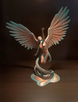 Angel reaching towards heaven