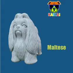 Characters & Creatures STL Download - Maltese dog model - 3D printby Rubber Duck