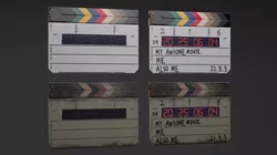 Clapperboard Film Slate With Timecode 3D model