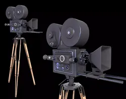 Classic Movie Camera 3D model
