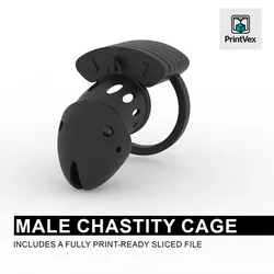 Comfort Fit Male Chastity Cage Adjustable, Secure & Easy Print STL File