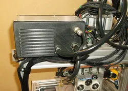 Cooler module with radiator, fan and pump for liquid cooled hotend.