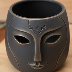 Face of the River Flowerpot. The Secret of Decorating with Soul