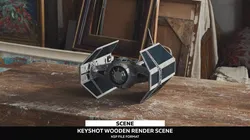 Interior Wooden Desk Keyshot Render Scene  3D model