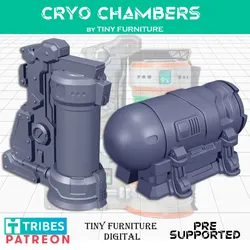 Props & Terrain STL Descărcare - Cryo Chambers - Tiny Furniture