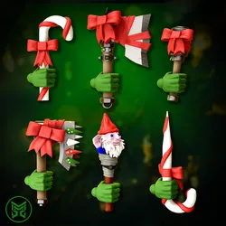 Six melee weapons