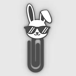 Stationery & Learning Tools STL Descărcare - rabbit with glasses- Paper clip - bookmark - STL file - TeoRk